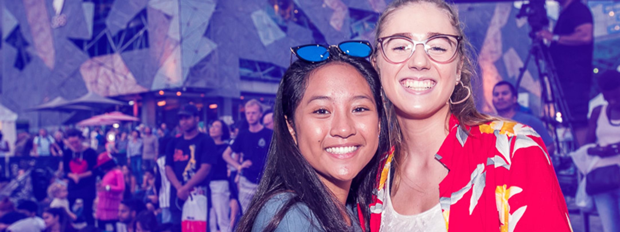 Two girls attending Cultural Diversity Week event